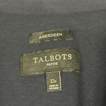 Talbots  Aberdeen Blazer Jacket Womens 12 Petite Navy Blue Cotton Office Career Photo 2