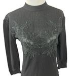 Free People Linen Embroidered Primrose Tee in Black Small Witchy WhimsyGoth Photo 7