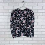 Ted Baker London Aimil Floral Puff Sleeve Cotton Top in Black Size 0 Photo 4
