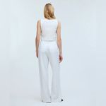 Madewell  NWT White Linen Harlow Wideleg Pants 8 Photo 6