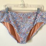 J.Crew  Floral Full Coverage Bathing Suit Bottom Blue White Size 2X Plus NEW Photo 2
