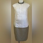 Jones New York Country Retro 70’s Plaid Mini Skirt SZ 10P Yellow Khaki Color Photo 1