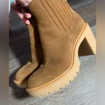 Dolce Vita Chelsea Boots Heels Caster Suede Chestnut Brown Winter New Size 8 Photo 5