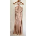 Free People Du Paradis Cross-Neck Satin Jumpsuit in Pink Size X-Small NWT Photo 4
