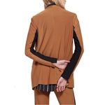 Lysse Lyssé Lianna Crepe Jacket Women's Size L Camel Blazer Open Front w/ Pockets NWT Photo 4