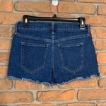 Old Navy Shorts Womens 0 Blue Boyfriend Denim Button Fly Raw Hem Distressed Photo 1
