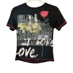 Desigual Streetwear Rare y2k T-shirt Avant Gay Black Women's sz. S Photo 1