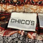 Chico's  Maxi Skirt Womens 3 US XL Silk Cotton Stretch Waist Long Red Orange Tan Photo 1