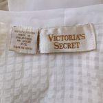 Victoria's Secret Vintage ‘90s Victoria’s Secret Gold Label White Waffle Print Sheer Robe Photo 6