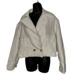 Mango MNG Suit Women's Off-White Cropped Textured Jacket Size S/M Photo 3