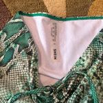 SheIn NWOT Bathing Suit Cover Up Mini Skirt Green Snakeskin S Photo 1