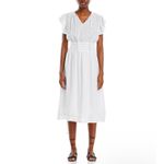 Rails New!  lona Linen-Blend Midi-Dress
White Sz Small‎ $228 Photo 6