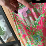 Lilly Pulitzer  Deanna Romper Southern Charm Flamingo v neck sleeveless neon Photo 2