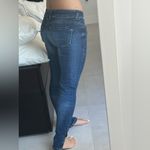 Bershka  WOMEN SIZE 2 DARK BLUE JEANS LOW RISE WITH ZIPPER ON ANKLES Photo 1