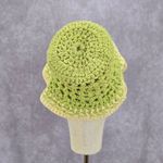 Green Top Crochet Knit Bucket Cap Hat Fun Vintage Y2K Funky Beanie Photo 4