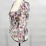 J.Crew x Flora Obscura Blouse Cinched-waist Top Kaleidoscope Floral Size 2 Photo 6