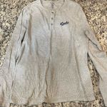 Lucky Brand Gray Long Sleeve Henley Pajama Top Photo 0