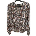 Dolce Vita Paisley Top w/Peplum Hem Sz S Blue Photo 0