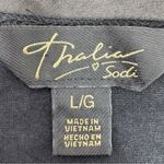 Thalia Sodi Sheer Shoulder Draped Batwing Sleeve Shirt Black Large Photo 8