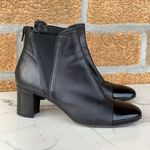 AGL Black Leather Cap Toe Booties 36 Size 6 Photo 0