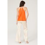 RTR Cobando Collective Sz 6 Orange Skinny Strap Sleeveless Halter Satin Tank Top Photo 1