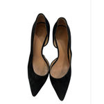Tory Burch  Size 10 Black Leather Suede Heels Shoes d'Orsay Pumps Women's Photo 2