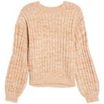 BLANK NYC  Heather Ribbed Knit Crewneck Sweater Size Medium NWT Photo 3