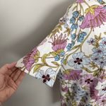 Vera Bradley Sleep Shirt Dress Nighty Floral Cotton Pockets Coffee Garden Purple Photo 3