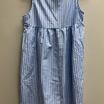 Blue Striped Sleeveless Mini Dress Size M Photo 3