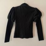 Cult Gaia  Black Mora Top Ribbed Cut-Out Long Sleeve Blouse Women's size XS Photo 8