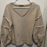Puffy long sleeve Amazon shirt Tan Photo 0