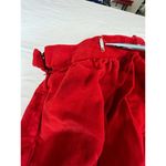 VTG Red Velvet Skirt High Waist Mid Length 1950s Style Zip Closure 12x19/US 0 Photo 10