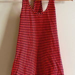 Lululemon reversible tank top striped Orange Black Racerback Size 4 Photo 0