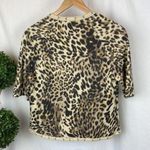 Chico's Chico’s Glitter Animal Print Open Front Half Sleeve Cardigan Sweater 1 M Photo 1