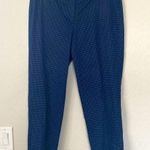 Talbots Flat Front Ankle Pants-Navy Blue White Polka Dots-Size 10 Signat… Photo 0