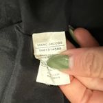 Marc Jacobs Black Lace Hem V-Neck Ruffle Pleated Shift Dress size 6 Silk Rayon Photo 4