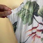 Rails Floral Print Drawstring Tie Linen Dress, Size Large Tropical Resortwear Photo 2