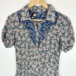Sandro  Silk Floral Retro Collared Shirt Dress Photo 1