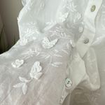 NEW NWT Grand & Greene Butterfly & Floral Applique White Top Size Large Fairy Photo 6