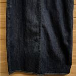 Vintage Jones Jeans Size Large Denim Cotton Dark Rinse Tie Back Maxi Dress Blue Photo 5