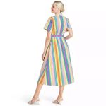 Christopher John Rogers For Target Shirt Dress 4 Short Sleeve Rainbow Stripe NWT Photo 1