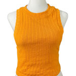 ZARA  knit orange ribbed crop top size small Photo 0