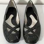 Born Black Cross Weave Leather Hand Crafted Flat Size 7.5 Photo 0