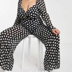 Dark Pink London Plus Size Cutout Polka Dot Jumpsuit Photo 2