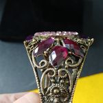 Purple Rhinestone floral vintage cuff watch Photo 9