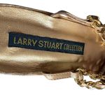 Larry Stuart Collection Elegant Gold Slingback Heels Luxury Size 8.5 Holiday Photo 11