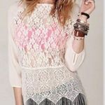 Free People Lace Top With Fringe Photo 0