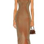 ALIX NYC Shiloh Halter Dress in Iridescent Copper medium Brown Photo 12