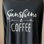 She & Sky | Sunshine & Coffee Black Cropped Tee Sz L Photo 2