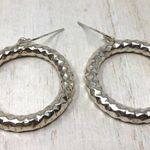 Sterling Silver Diamond cut  hoop earrings, 9.6g Photo 2